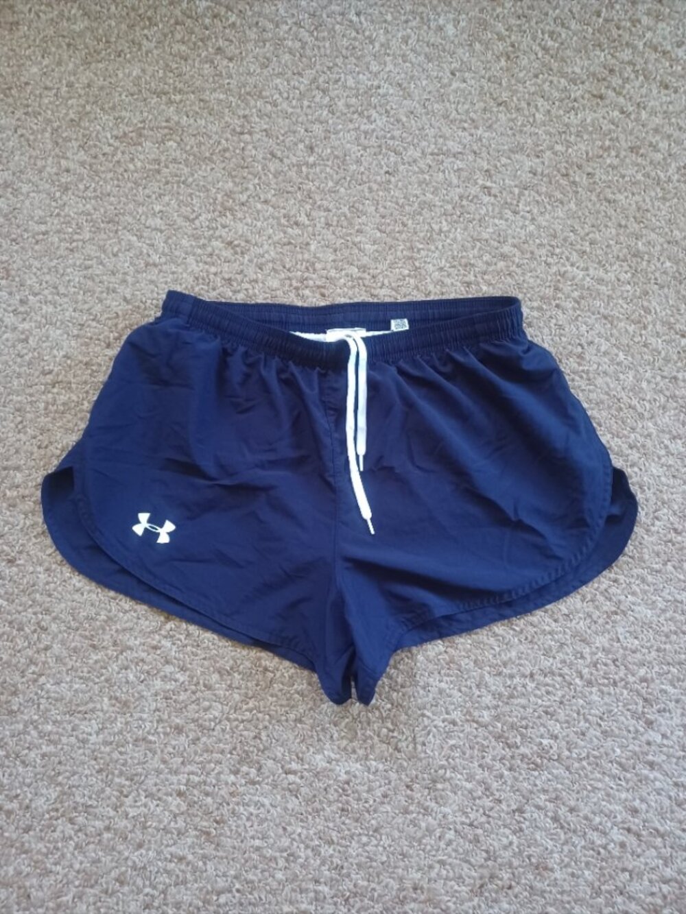 Under Armour Women's Fly-By 2.0 Running Shorts Midnight Navy Blue Size Large
